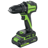 Дрель-шуруповерт Greenworks DD345 24V 3708307 (25/45 Нм) бесщеточная аккумуляторная